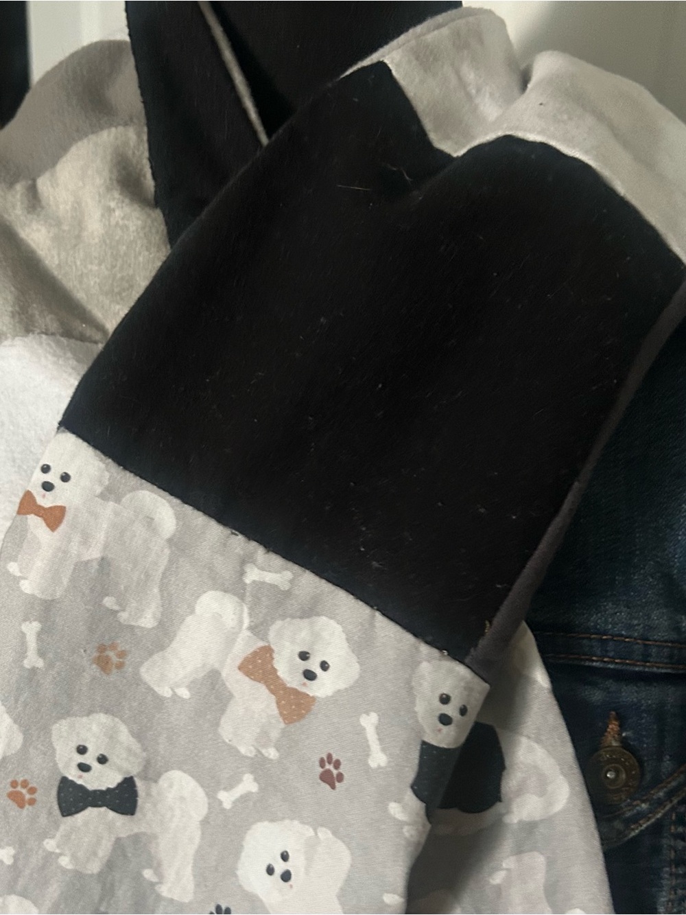 Westie gift flannel scarf dog print handmade